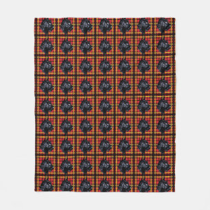 Black Scottish Terrier Scottie Dog  plaid blanket