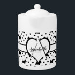 Black Scottish Terriers (Scottie Dogs) - White<br><div class="desc">A cute pattern of black Scottish Terriers & hearts on a white background. For Scottie dog lovers everywhere!</div>