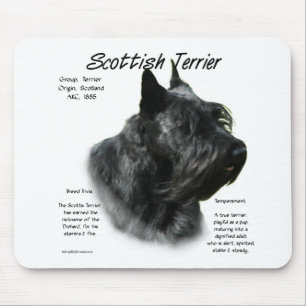 Black Scotty History Mouse Mat