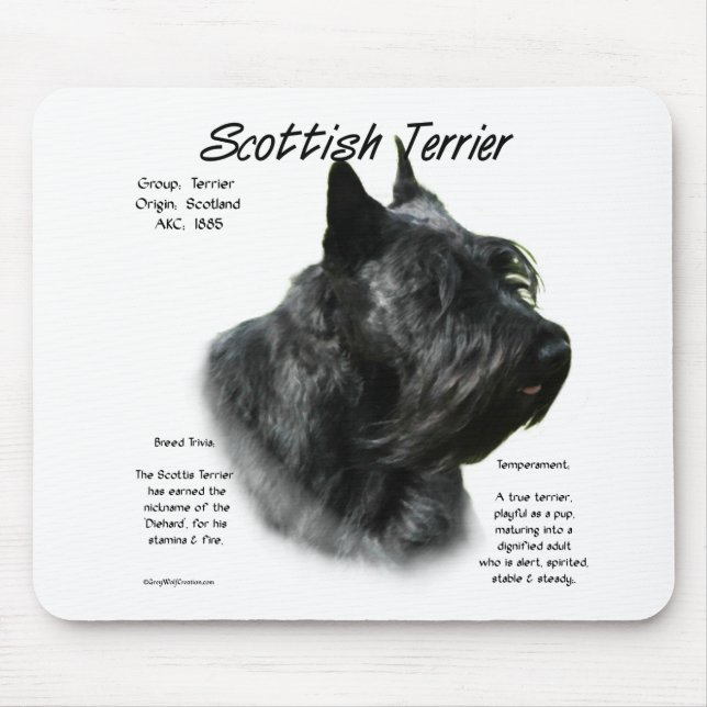 Black Scotty History  Mouse Mat (Front)