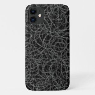 Black scribbled lines pattern iPhone 11 case