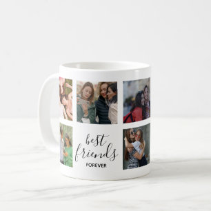 black Script Best Friends Photo Coffee Mug