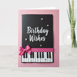 Black Script Birthday Card