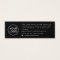Black script business logo thank you insert card