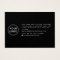 Black script business logo thank you insert card