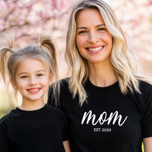 Black Script Established Mom T-Shirt
