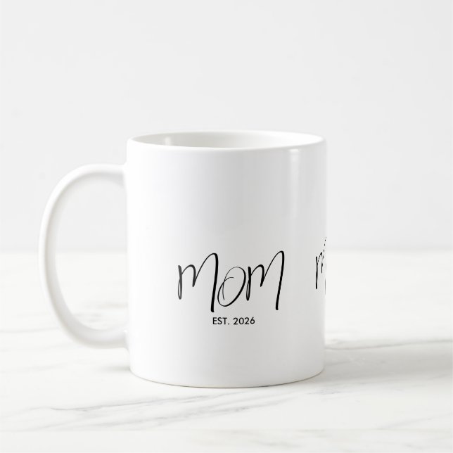 Black Script Established Mum Coffee Mug (Left)