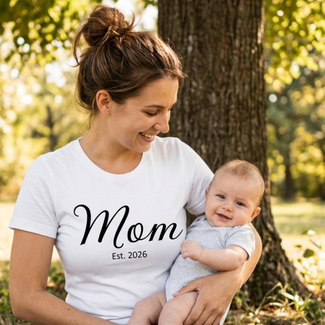 Black Script Established Mum T-Shirt (Creator Uploaded)