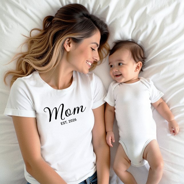 Black Script Established Mum T-Shirt (Creator Uploaded)