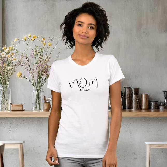 Black Script Established Mum  T-Shirt (Creator Uploaded)