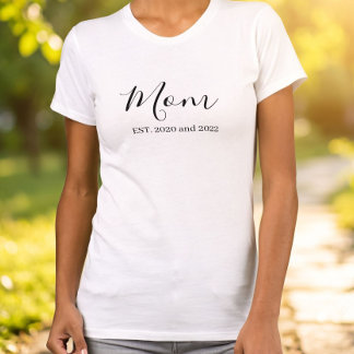 Black Script Established Mum T-Shirt