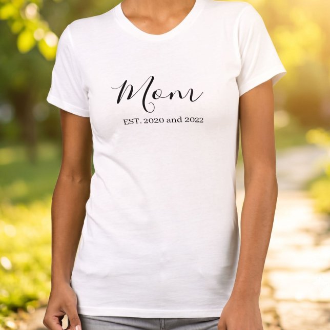 Black Script Established Mum T-Shirt (Creator Uploaded)