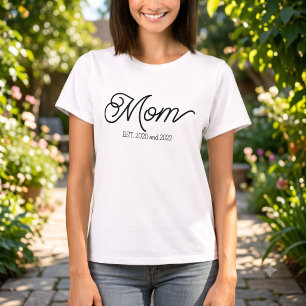 Black Script Established Mum T-Shirt