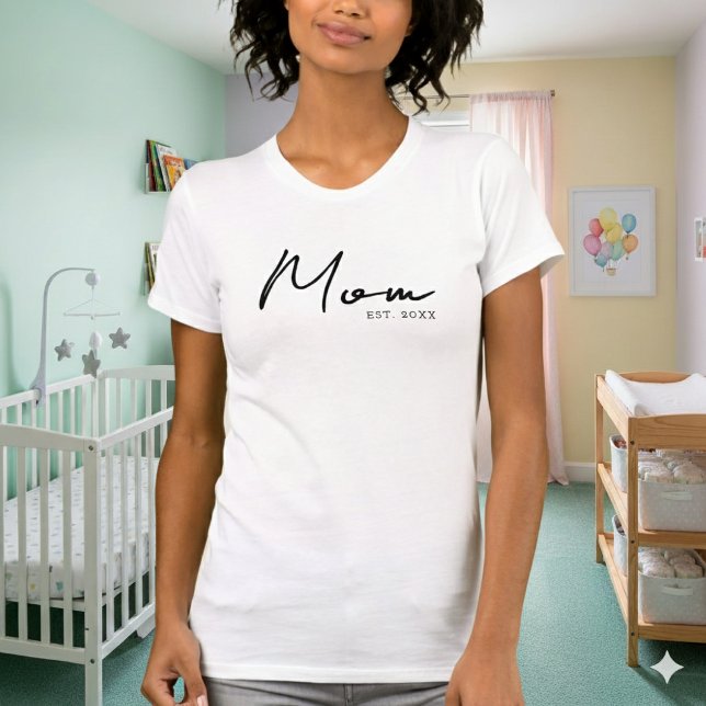 Black Script Established Mum T-Shirt (Creator Uploaded)