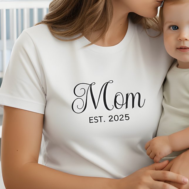 Black Script Established Mum T-Shirt (Creator Uploaded)