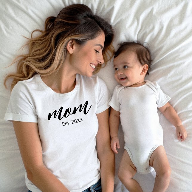 Black Script Established Mum T-Shirt (Creator Uploaded)