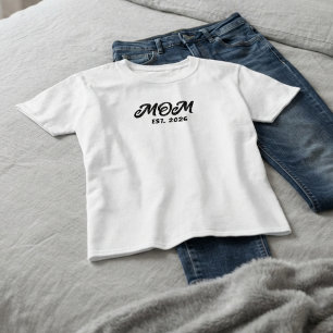 Black Script Established Mum T-Shirt