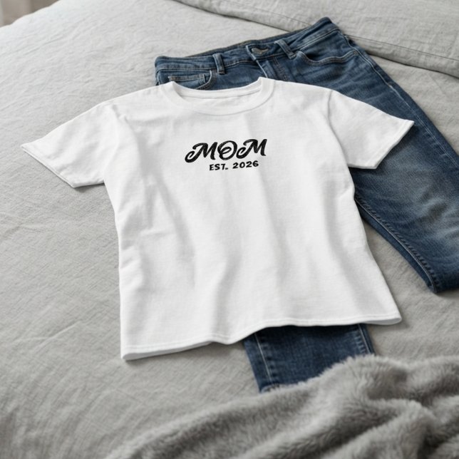 Black Script Established Mum T-Shirt (Creator Uploaded)