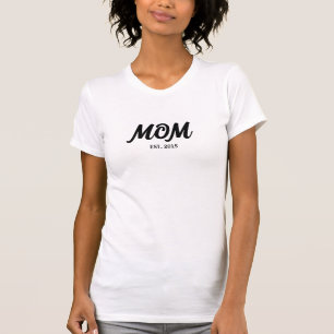 Black Script Established Mum T-Shirt