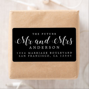 Black Script Future Mr Mrs Return Address