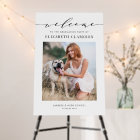 Black Script Graduation Photo Welcome