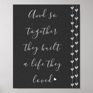 Black Script Inspirational Love Quote Poster