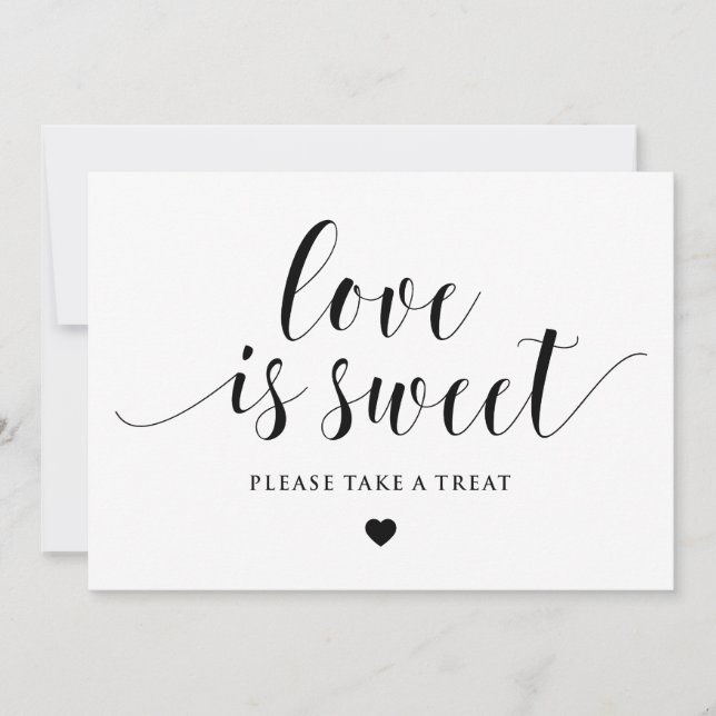 Black Script Love is Sweet Please Take a Treat (Front)