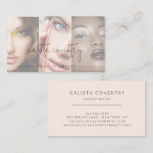 Black Script Photo Blush Pink Makeup Business