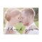 Black Script Photo Wedding Thank You Postcard