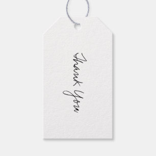 Black Script Thank You Gift Tag