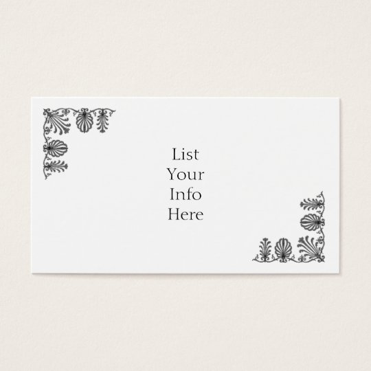 Black Scroll Business Card