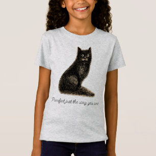 Black scruffy cat T-Shirt