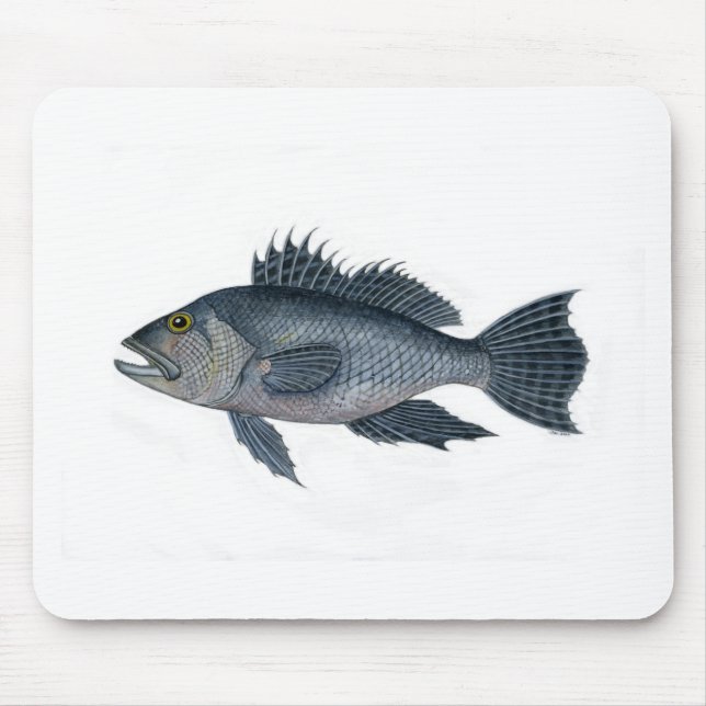 black sea bass 3  signed 2442.jpg mouse mat (Front)