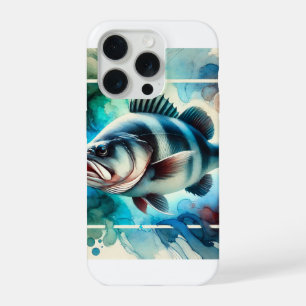 Black Sea Bass in Watercolor 061124AREF122 - Water iPhone 15 Pro Case