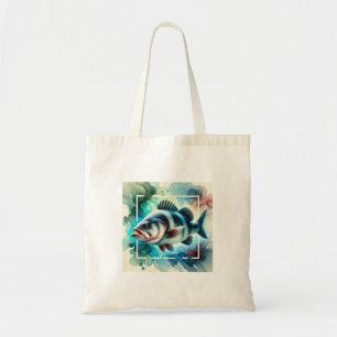 Black Sea Bass in Watercolor 061124AREF122 - Water Tote Bag