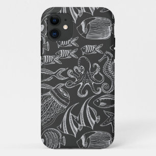 Black Sea Pattern iPhone 11 Case
