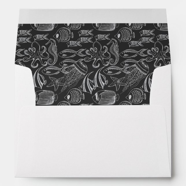 Black Sea Pattern Envelope (Back (Bottom))
