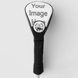 Black Sea Turtle Silhouette Monogram w Photo Golf Head Cover
