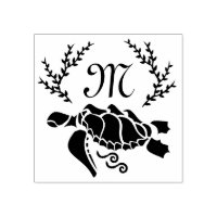 Black Sea Turtle Silhouette Side View