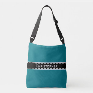 Black seam border + your backgr. & ideas crossbody bag