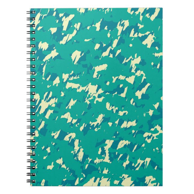 Black Seamless Colour vintage Art. Vivid Repeated  Notebook (Front)