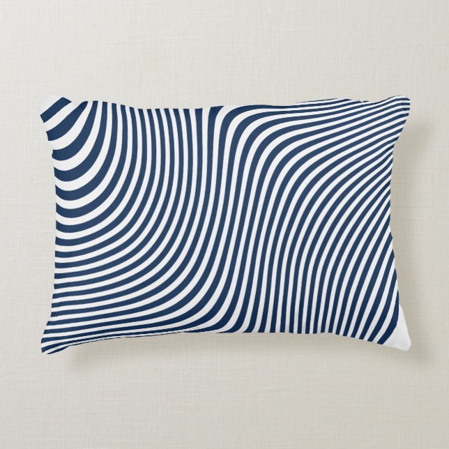 Black Seamless Zigzag Pattern Decorative Cushion (Front)