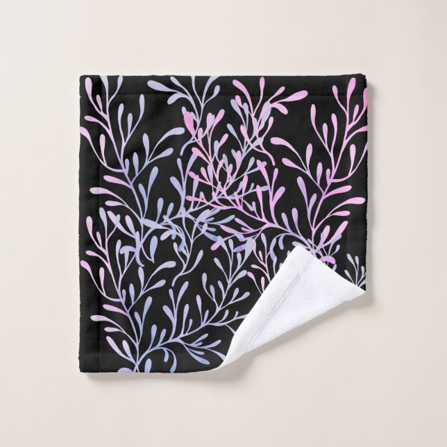 black seaweed design wash cloth (Wash Cloth)
