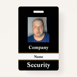 Black Security ID Badge