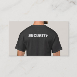 Black Security Shirt Business Card