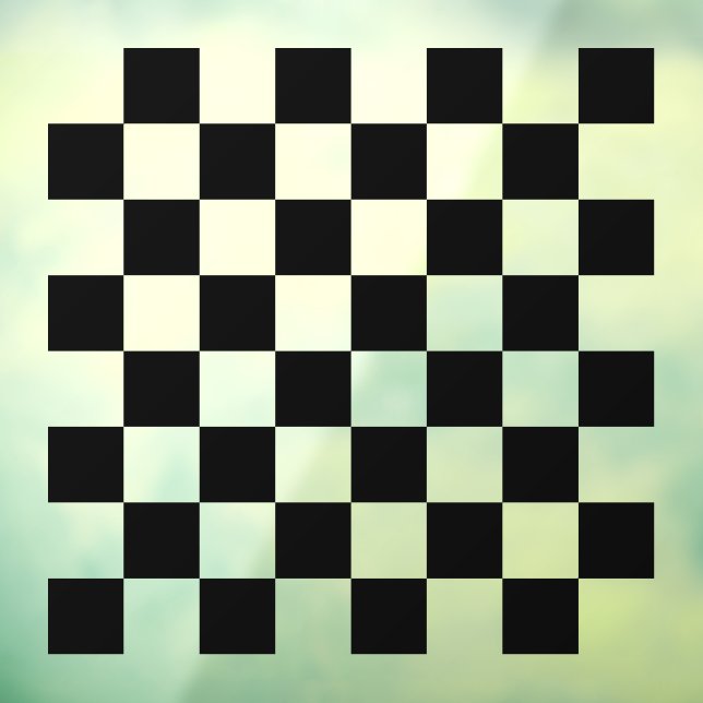 Black See-Through Chessboard Game Table Cling (Sheet 3)