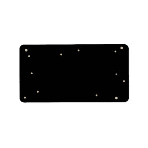 Black Self-Print Address Label