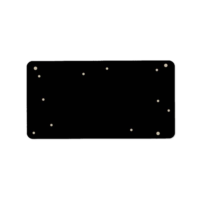 Black Self-Print Address Label (Front)