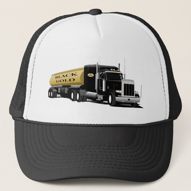 Black Semi Trucker Hat (Front)