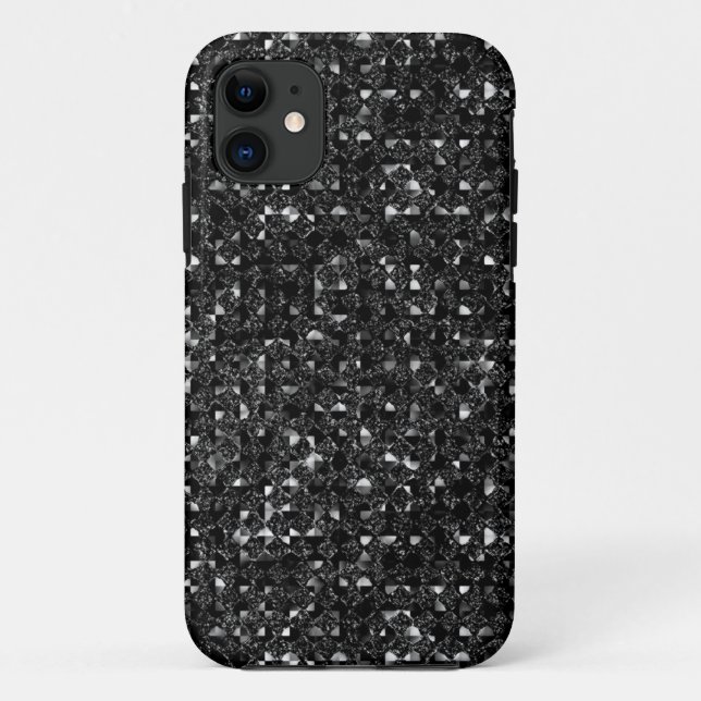 Black Sequin Effect Phone Cases (Back)